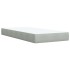 Cama box spring con colchón terciopelo gris claro 90x190