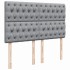 Cama box spring con colchón tela gris claro 140x190