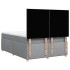 Cama box spring con colchón tela gris claro 140x200
