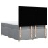 Cama box spring con colchón tela gris claro 140x190