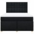 Cama box spring con colchón tela negro 140x190