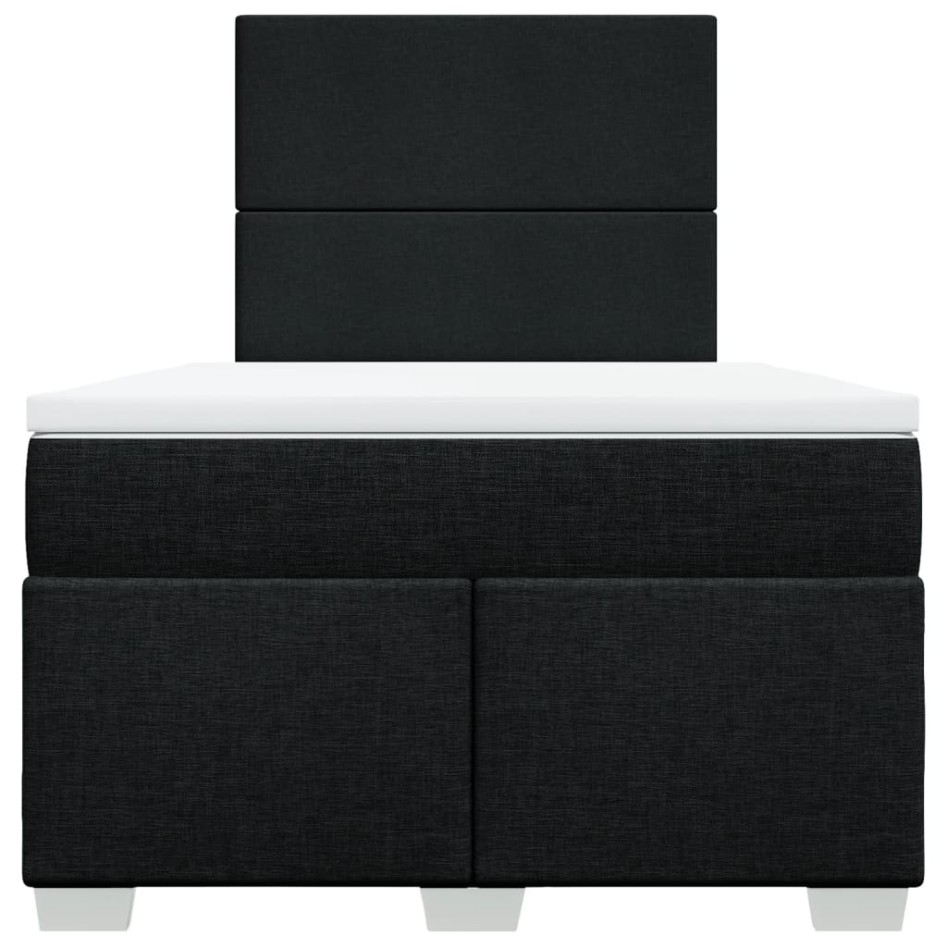 Cama box spring con colchón tela negro 120x200