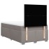 Cama box spring con colchón tela gris taupe 120x200