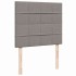 Cama box spring con colchón tela gris taupe 120x200