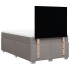 Cama box spring con colchón tela gris taupe 120x200