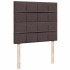 Cama box spring con colchón tela marrón oscuro 120x200