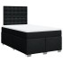 Cama box spring con colchón tela negro 120x200