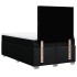 Cama box spring con colchón tela negro 120x200