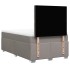 Cama box spring con colchón tela gris taupe 120x200