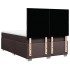 Cama box spring con colchón tela marrón oscuro 140x190