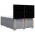 Cama box spring con colchón tela gris claro 140x190