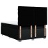 Cama box spring con colchón tela negro 140x190