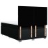 Cama box spring con colchón tela negro 140x190