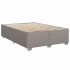Cama box spring con colchón tela gris taupe 140x190