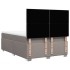 Cama box spring con colchón tela gris taupe 140x190