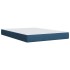 Cama box spring con colchón tela azul 140x190