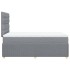 Cama box spring con colchón tela gris claro 120x200
