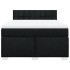 Cama box spring con colchón tela negro 140x190