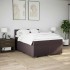 Cama box spring con colchón tela marrón oscuro 140x190