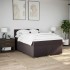 Cama box spring con colchón tela marrón oscuro 140x190