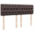 Cama box spring con colchón tela marrón oscuro 140x190