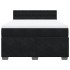 Cama box spring con colchón terciopelo negro 160x200