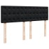 Cama box spring con colchón terciopelo negro 160x200