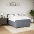 Cama box spring con colchón terciopelo gris oscuro 160x200