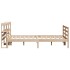 Estructura de cama sin colchón madera de pino maciza 120x200