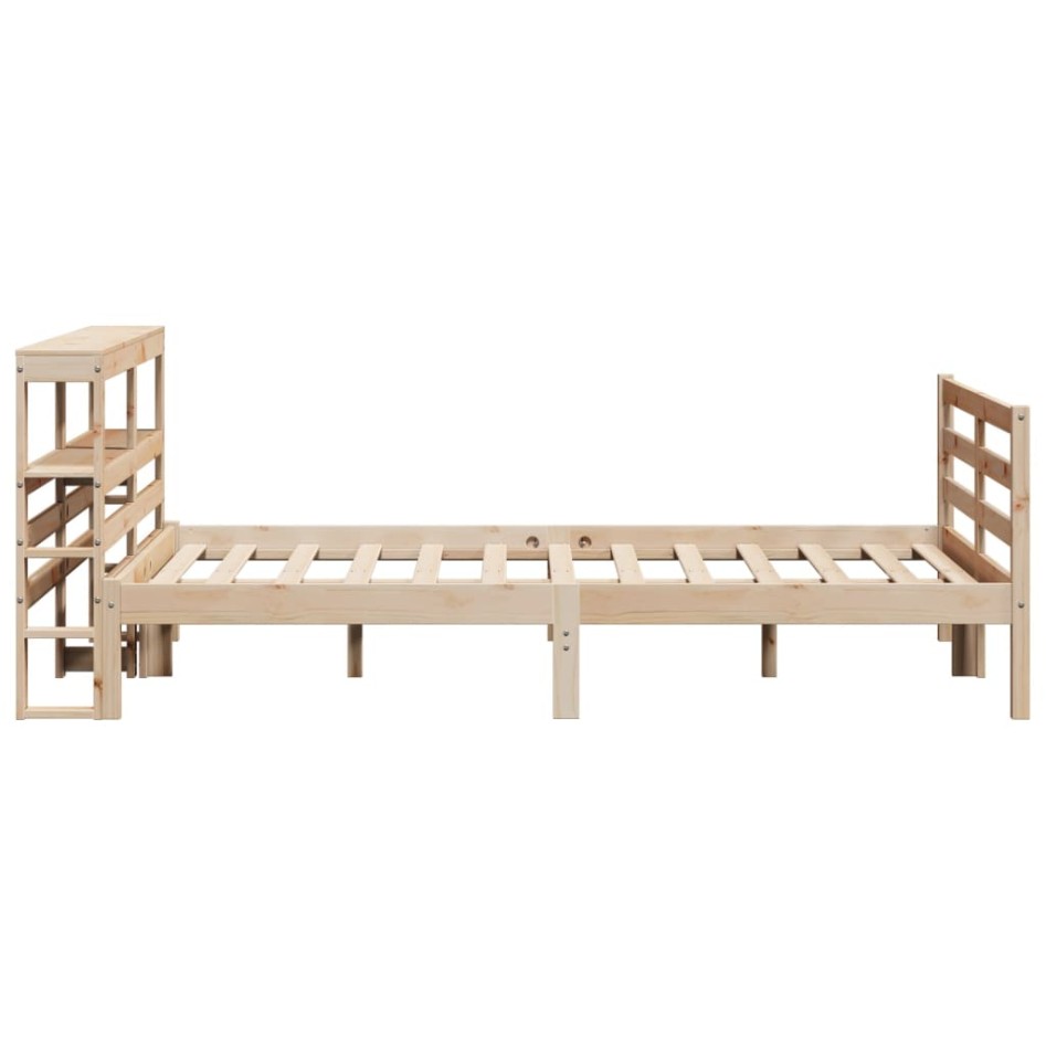Estructura de cama sin colchón madera de pino maciza 120x200