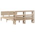 Estructura de cama con cabecero madera maciza pino 120x200