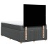 Cama box spring con colchón tela gris oscuro 120x200