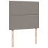 Cama box spring con colchón tela gris taupe 120x200