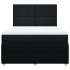 Cama box spring con colchón tela negro 140x200