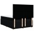Cama box spring con colchón tela negro 140x200