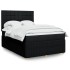 Cama box spring con colchón tela negro 140x200