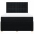 Cama box spring con colchón tela negro 140x200