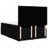 Cama box spring con colchón tela negro 140x200