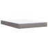 Cama box spring con colchón tela gris taupe 140x200