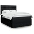 Cama box spring con colchón tela negro 140x200