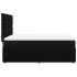 Cama box spring con colchón tela negro 140x200