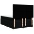 Cama box spring con colchón tela negro 140x200