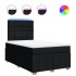 Cama box spring con colchón tela negro 120x200