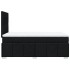 Cama box spring con colchón tela negro 120x200