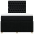 Cama box spring con colchón tela negro 120x200