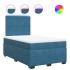 Cama box spring con colchón terciopelo azul 120x190