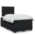 Cama box spring con colchón terciopelo negro 120x200