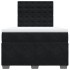 Cama box spring con colchón terciopelo negro 120x200