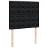 Cama box spring con colchón terciopelo negro 120x200