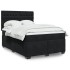 Cama box spring con colchón terciopelo negro 140x200